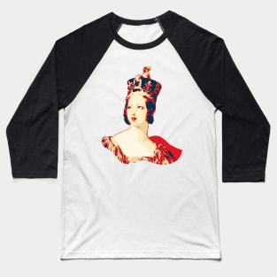 Queen Victoria Pop Art Baseball T-Shirt